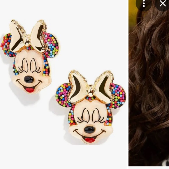 BaubleBar Disney Minnie Mouse Stud Earrings - Picture 2 of 2